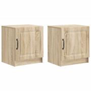 vidaXL Nattduksbord 2 pcs Sonoma-ek 43 x 34,5 x 47 cm Konstruerat trä