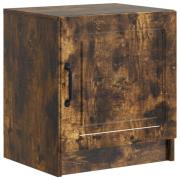 vidaXL Nattduksbord Rökt ek 43 x 34,5 x 47 cm Konstruerat trä