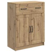 vidaXL Sideboard med låda Artisan-ek 66 x 34,5 x 87 cm Konstruerat trä