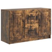 vidaXL Sideboard med låda Rökt ek 89 x 34,5 x 57 cm Konstruerat trä
