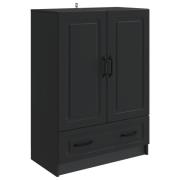 vidaXL Sideboard med låda Svart 66 x 34,5 x 92 cm Konstruerat trä