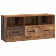 vidaXL TV-skåp med låda Gammalt trä 102 x 34,5 x 47 cm Konstruerat trä