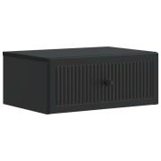 vidaXL Nattduksbord med låda Svart 49 x 34,5 x 20 cm Konstruerat trä