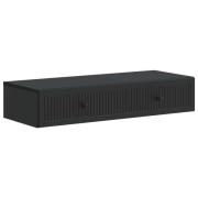 vidaXL Väggmonterad sidobord Svart 87,5 x 34,5 x 17 cm Konstruerat trä