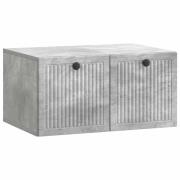 vidaXL Väggmonterad TV-bänk Väggmonterad Betonggrå 59,5 x 41 x 30 cm