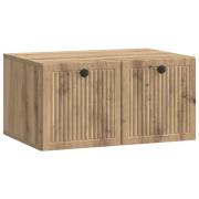 vidaXL Väggmonterad TV-bänk Väggmonterad Artisan-ek 59,5 x 41 x 30 cm