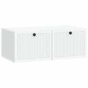 vidaXL Väggmonterad TV-bänk Vit 78,5 x 41 x 30 cm Konstruerat trä