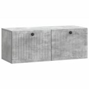 vidaXL Väggmonterad TV-bänk Väggmonterad Betonggrå 78,5 x 31 x 30 cm