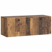 vidaXL Väggmonterad TV-bänk Väggmonterad Gammalt trä 78,5 x 31 x 30 cm