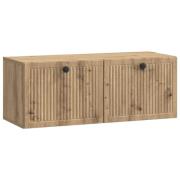 vidaXL Väggmonterad TV-bänk Väggmonterad Artisan-ek 78,5 x 31 x 30 cm