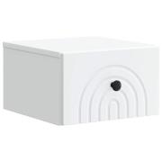 vidaXL Väggmonterat Sängbord Vit 33 x 34,5 x 20 cm Konstruerat trä