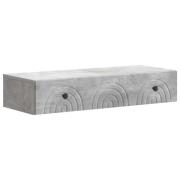 vidaXL Väggmonterad sidobord Betonggrå 87,5 x 34,5 x 17 cm
