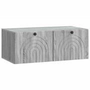vidaXL Väggmonterad TV-bänk Grå sonoma-ek 78,5 x 41 x 30 cm