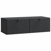 vidaXL Väggmonterad TV-bänk Svart 99 x 41 x 30 cm Konstruerat trä
