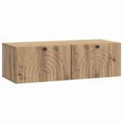 vidaXL Väggmonterad TV-bänk Artisan-ek 99 x 41 x 30 cm Konstruerat trä