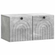 vidaXL Väggmonterad TV-bänk Väggmonterad Betonggrå 59,5 x 31 x 30 cm