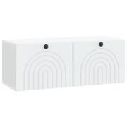 vidaXL Väggmonterad TV-bänk Vit 78,5 x 31 x 30 cm Konstruerat trä