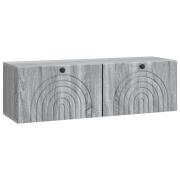 vidaXL Väggmonterad TV-bänk Väggmonterad Grå sonoma-ek 98 x 31 x 30 cm