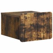 vidaXL Väggmonterat Sängbord Rökt ek 33 x 34,5 x 24 cm Konstruerat trä