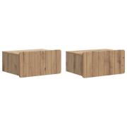 vidaXL Väggmonterat Sängbord 2 pcs Artisan-ek 49 x 34,5 x 24 cm