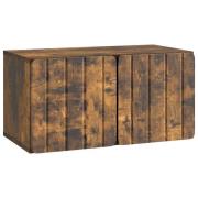 vidaXL Väggmonterad TV-bänk Rökt ek 59,5 x 31 x 30 cm Konstruerat trä