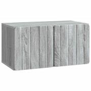 vidaXL Väggmonterad TV-bänk Grå sonoma-ek 59,5 x 31 x 30 cm