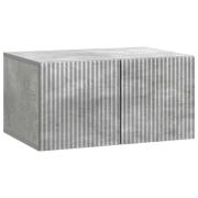 vidaXL Väggmonterad TV-bänk Väggmonterad Betonggrå 59,5 x 41 x 30 cm