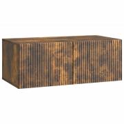 vidaXL Väggmonterad TV-bänk Rökt ek 78,5 x 41 x 30 cm Konstruerat trä