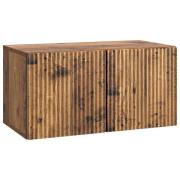 vidaXL Väggmonterad TV-bänk Väggmonterad Gammalt trä 59,5 x 31 x 30 cm