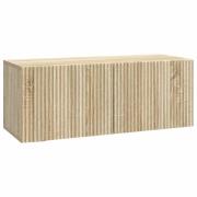 vidaXL Väggmonterad TV-bänk Väggmonterad Sonoma-ek 78,5 x 31 x 30 cm