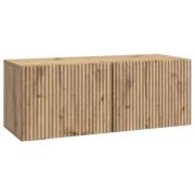 vidaXL Väggmonterad TV-bänk Väggmonterad Artisan-ek 78,5 x 31 x 30 cm