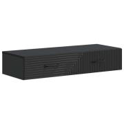 vidaXL Väggmonterad sidobord Svart 87,5 x 34,5 x 17 cm Konstruerat trä