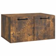 vidaXL Väggmonterad TV-bänk Rökt ek 59,5 x 41 x 30 cm Konstruerat trä