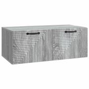 vidaXL Väggmonterad TV-bänk Grå sonoma-ek 78,5 x 41 x 30 cm
