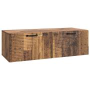 vidaXL Väggmonterad TV-bänk Väggmonterad Gammalt trä 98 x 41 x 30 cm