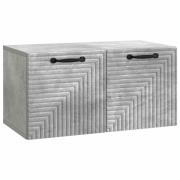 vidaXL Väggmonterad TV-bänk Väggmonterad Betonggrå 59,5 x 31 x 30 cm