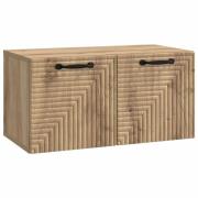 vidaXL Väggmonterad TV-bänk Väggmonterad Artisan-ek 59,5 x 31 x 30 cm