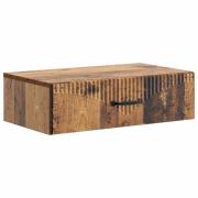 vidaXL Väggmonterad sidobord Gammalt trä 59 x 34,5 x 17 cm