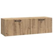 vidaXL Väggmonterad TV-bänk Artisan-ek 98 x 31 x 30 cm Konstruerat trä