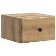 vidaXL Väggmonterat Sängbord med låda Artisan-ek 34,5 x 33 x 20 cm