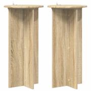 vidaXL Växtställ 2 pcs Sonoma-ek 40 x 40 x 80 cm Konstruerat trä