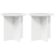 vidaXL Växtställ 2 pcs Vit högglans 40 x 40 x 40 cm Konstruerat trä