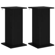vidaXL Växtställ 2 pcs Svart 30,5 x 30 x 60,5 cm Konstruerat trä