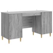 vidaXL Skrivbord Grå sonoma-ek 142,5 x 50 x 75 cm Konstruerat trä
