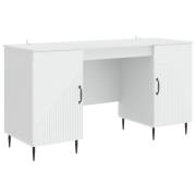 vidaXL Skrivbord med hylla Vit 142,5 x 50 x 75 cm Konstruerat trä