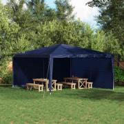 vidaXL Partytältvägg 2 pcs Blå 400 x 195 cm PE och stål