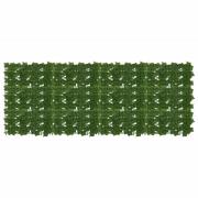 vidaXL Balkongskärm med löv Grön 200 x 75 cm Polyeten och tyg