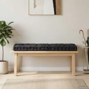 vidaXL Dyna till pallsoffa bomull 120x40x7 cm svart