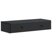 vidaXL Väggmonterad sidobord Svart 87,5 x 34,5 x 17 cm Konstruerat trä