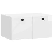 vidaXL Väggmonterad TV-bänk 59,5 x 41 x 30 cm Vit högglans
